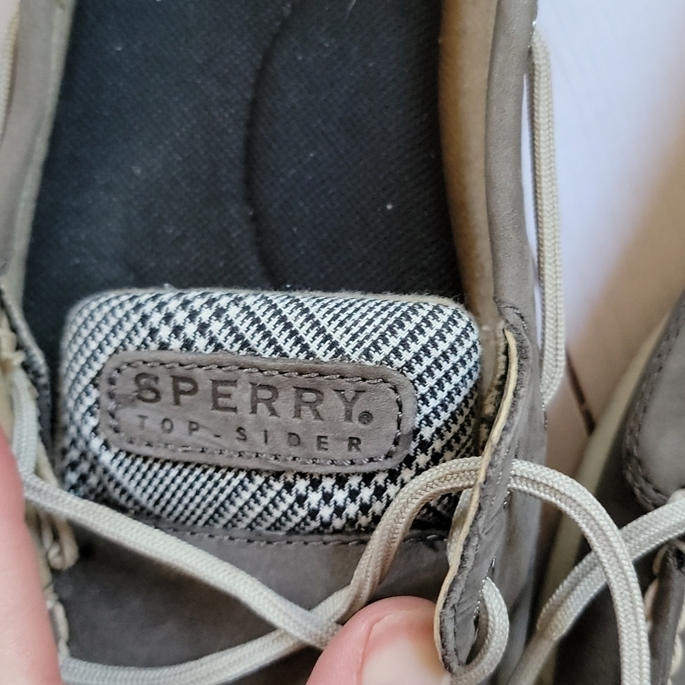 Sperry Tops-sider 7.5 Boat Shoes Taupe Women's Narrow Fit - Picture 2 of 8